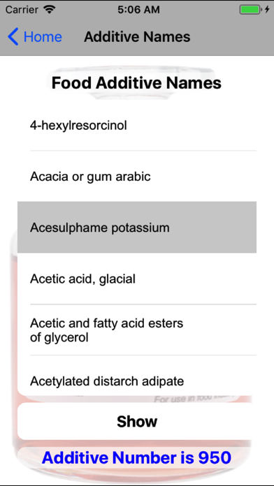 Food Additives - Australia Screenshot