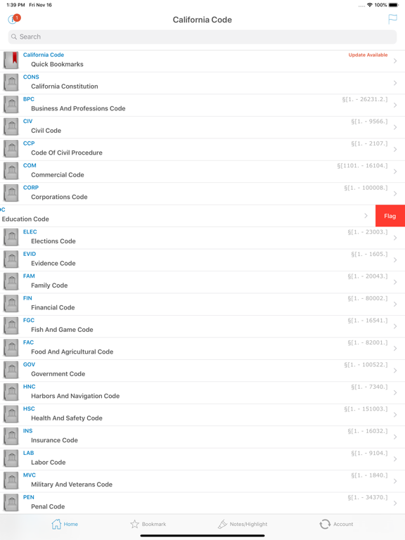 Screenshot #4 pour California Laws  (CA Code)