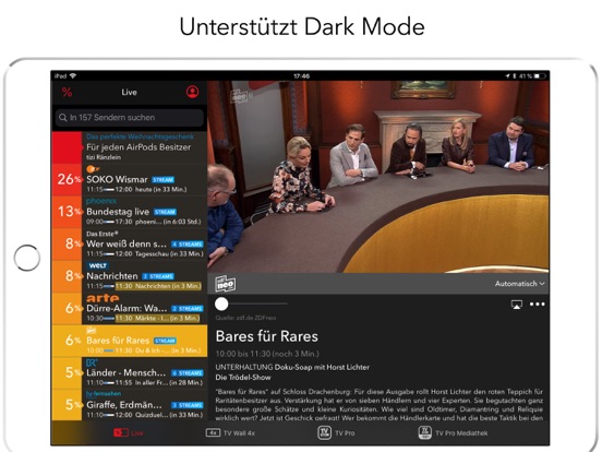 Live TV Fernsehen IP TV iPad app afbeelding 9