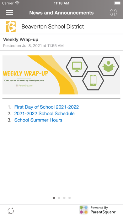Beaverton School District Screenshot