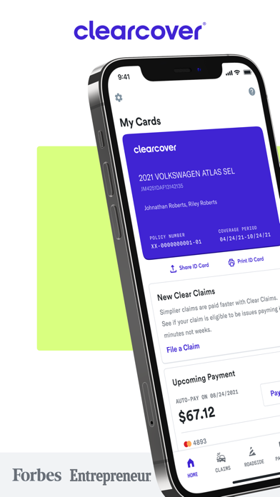 Clearcover Car Insurance Screenshot