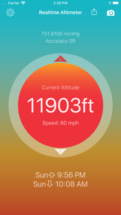 Realtime Altimeter - GPS,BARO Screenshot