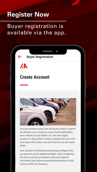 IAA Buyer Salvage Auctions Screenshot