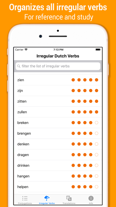 Dutch Verb Conjugations Screenshot