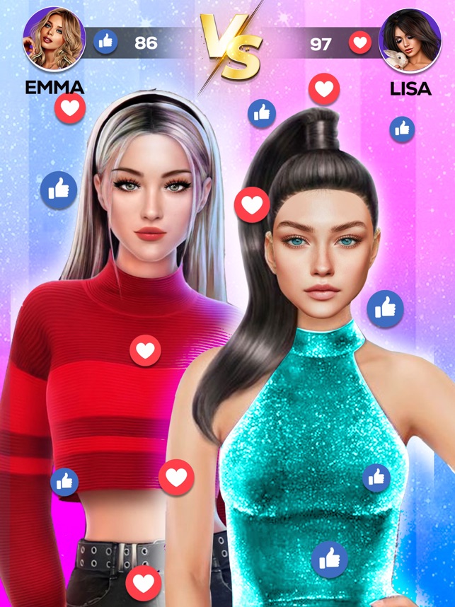 Desfile de moda feminina na App Store