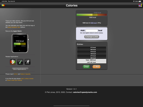 Screenshot #4 pour Calories