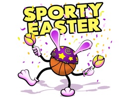Easter Basketball Stickers