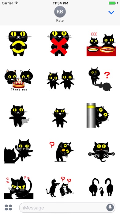 Animated Black Cat Stickers screenshot 2