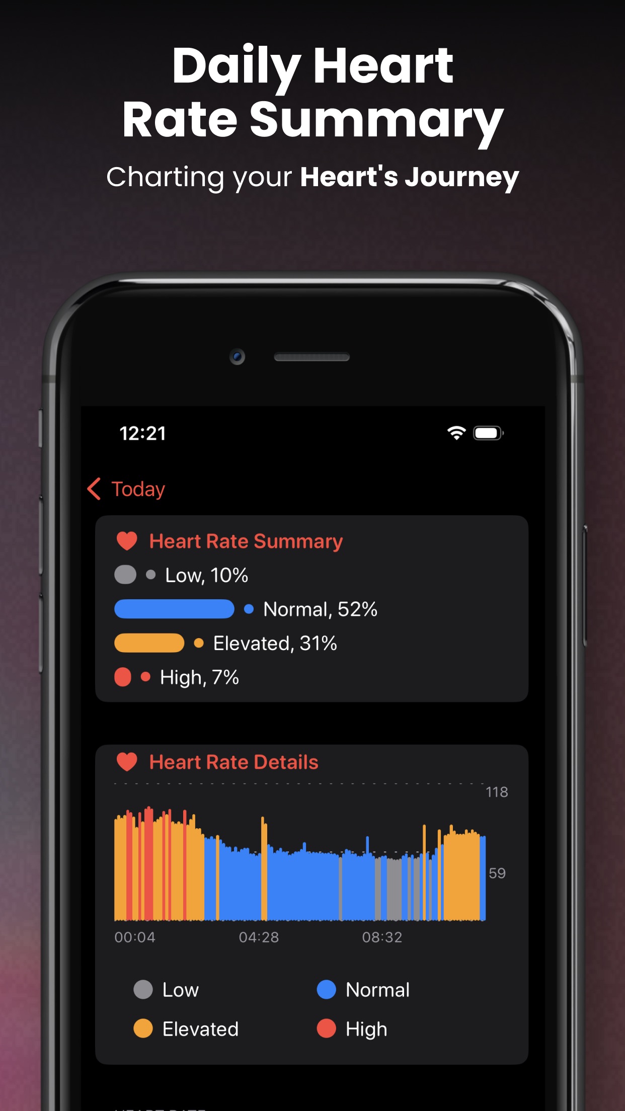 Screenshot do app CardioBot: Heart Rate Monitor