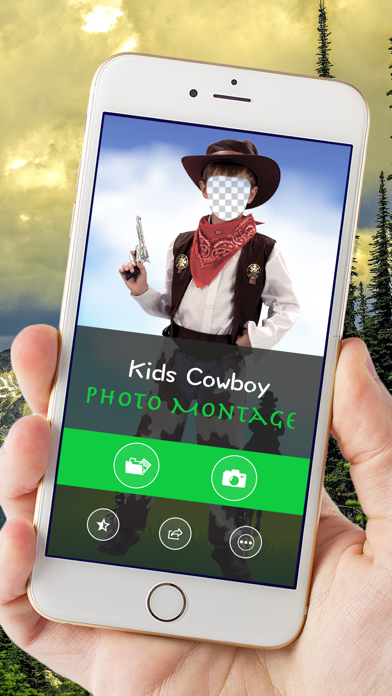 Kids Cowboy Photo Montage Screenshot