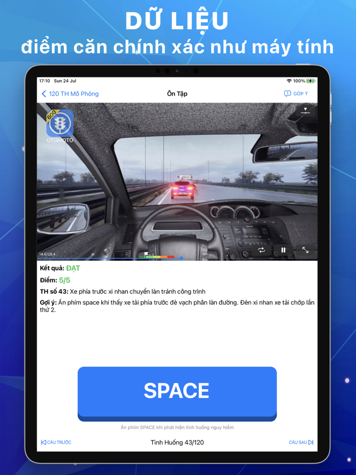 120 Câu Mô Phỏng GPLX OTOMOTO