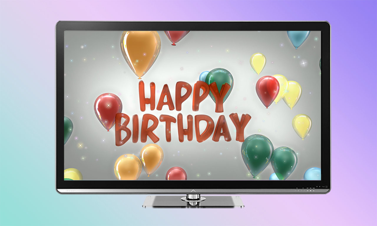 Birthday backgrounds on TV