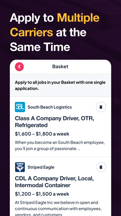 Lanefinder: CDL Trucking Jobs Screenshot