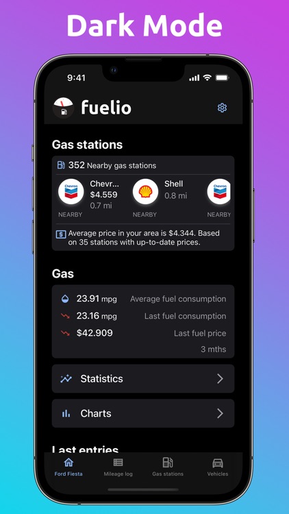 Fuelio - gas log, MPG screenshot-6