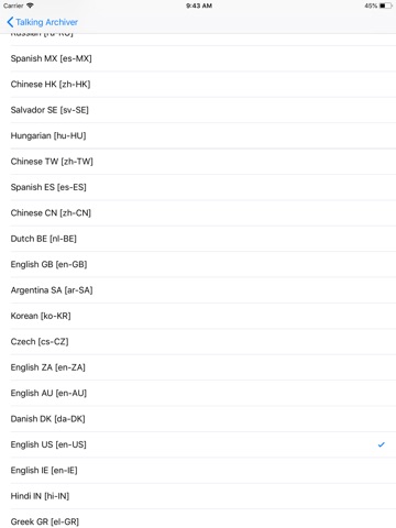 Talking Archiver Lite iPad screenshot