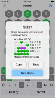 wordhex: 1 secret, 6 guesses iphone screenshot 3