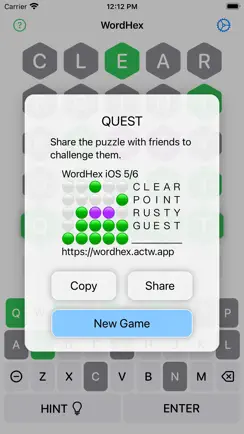 WordHex: 1 Secret, 6 Guesses iPhone image 3