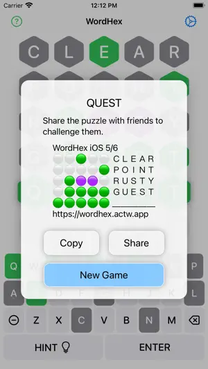 WordHex: 1 Secret, 6 Guesses screenshot 3
