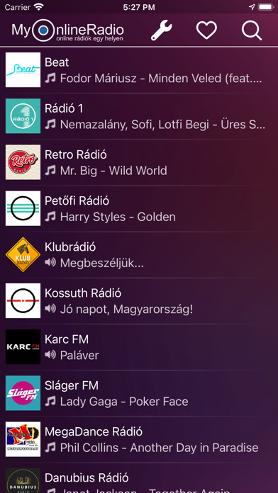 Screenshot #1 pour My Online Rádió - Magyar