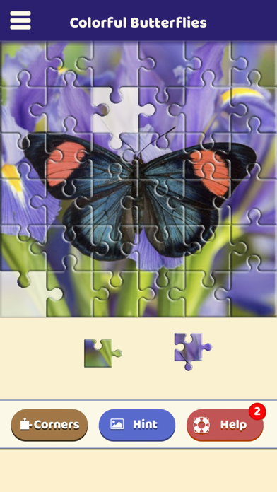 Colorful Butterflies Puzzle Screenshot