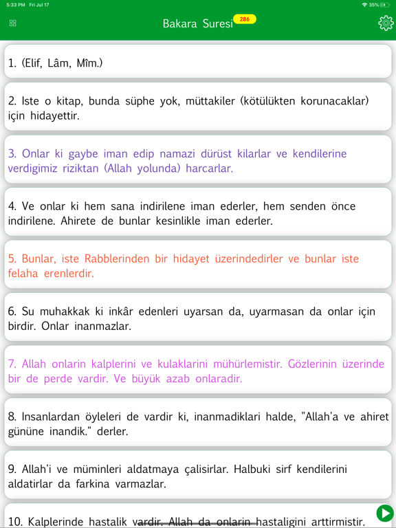 Screenshot #5 pour Turkish Quran - Holy Qu'ran