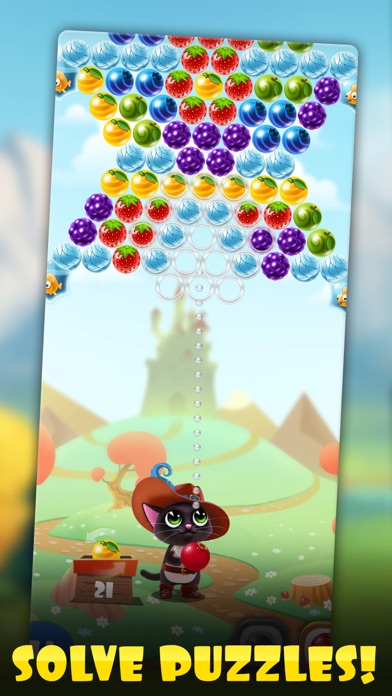 Fruity Cat Pop: bubble shooter Screenshot