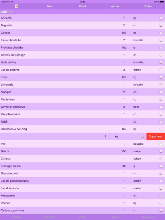 Screenshot #5 pour Épicerie liste d'achats
