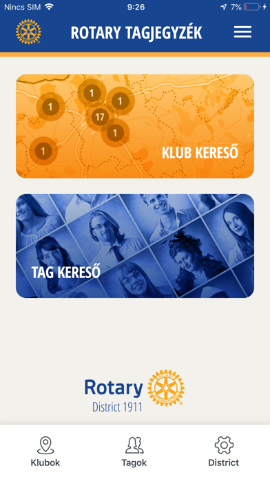 ROTARY Hungary District 1911 Screenshot