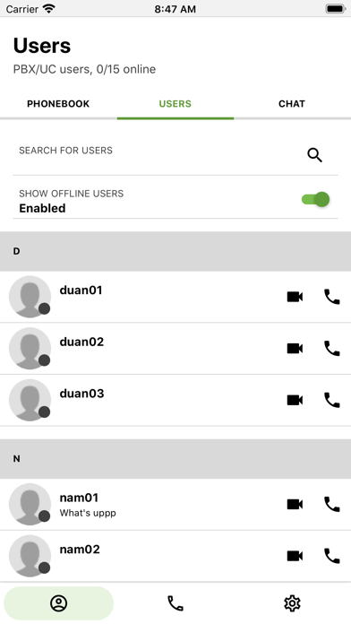 Screenshot 4 of Brekeke Phone App