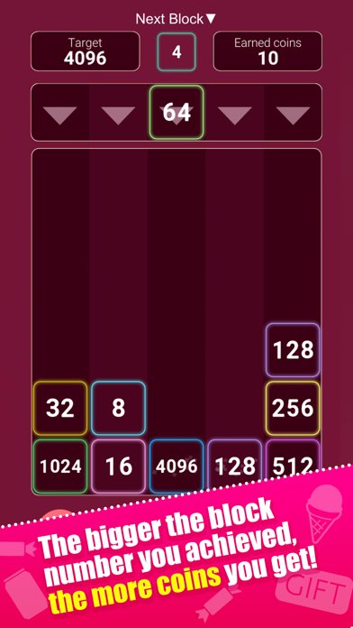 Cash Rewards - 2048 drop Screenshot