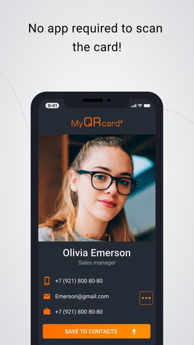 MyQRcards Screenshot