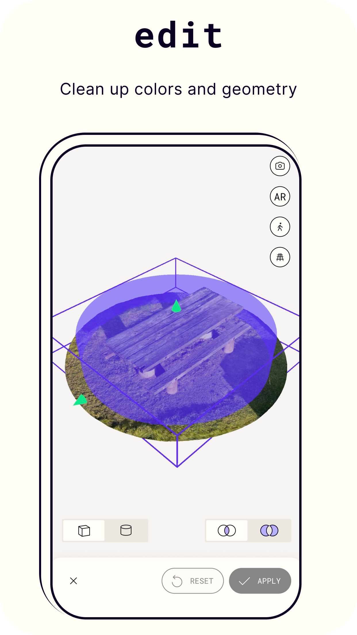 Screenshot do app Polycam - LiDAR & 3D Scanner