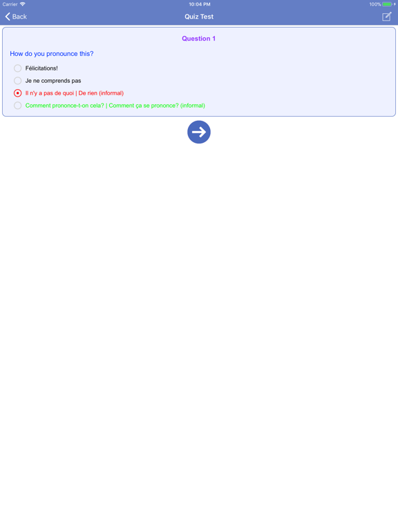 Learn French Phrases Words iPad screenshot 4 - Education app