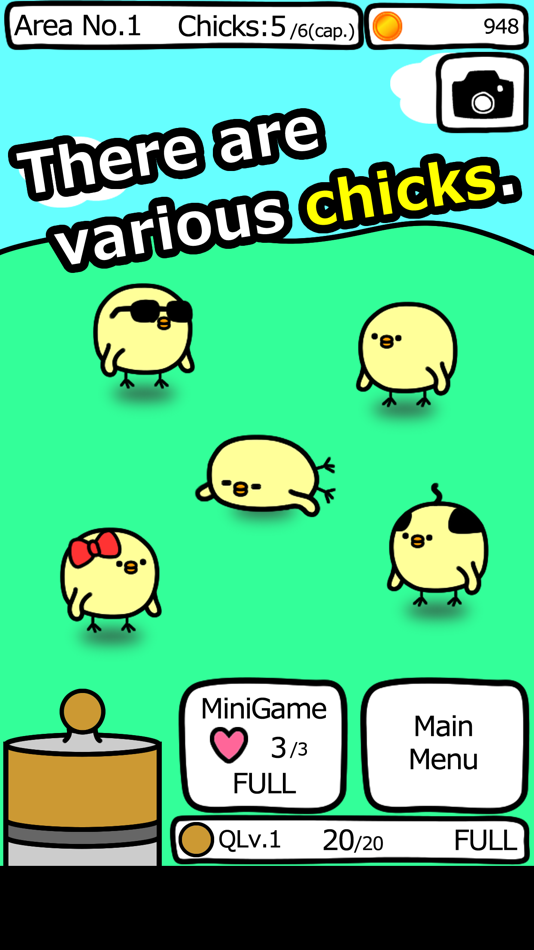 #5. Feed Chicks! - weird cute game (iOS) By: KAZUYA KAMIOKA