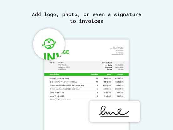 Tiny Invoice: An Invoice Maker iPad app afbeelding 5