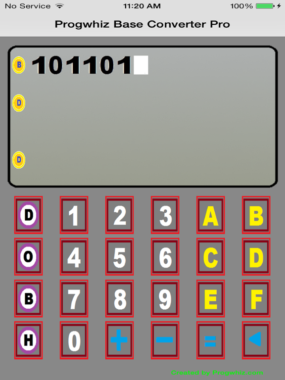Screenshot #4 pour Progwhiz Base Calculator Pro
