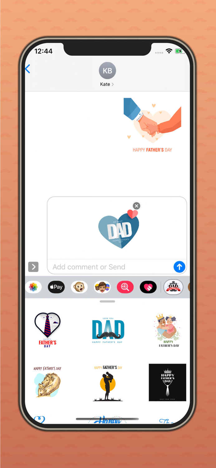 Happy Fathers Day Stickers.