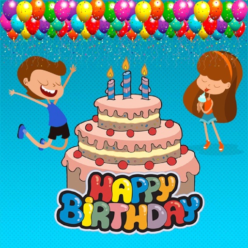 Birthday stickers to photos icon