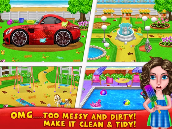 Messy House Cleaning Games iPad screenshot 8 - Games app