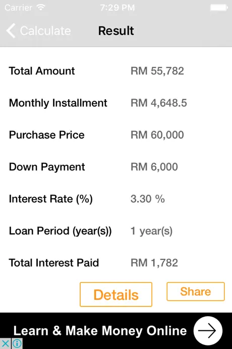 Malaysia Car Loan Calculator