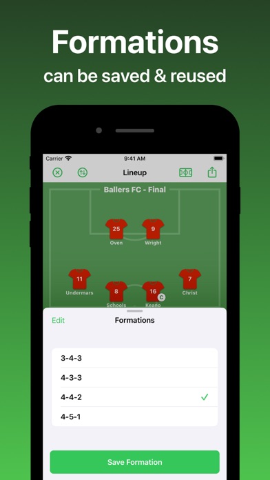 Soccer Lineup - FootyTeam Screenshot