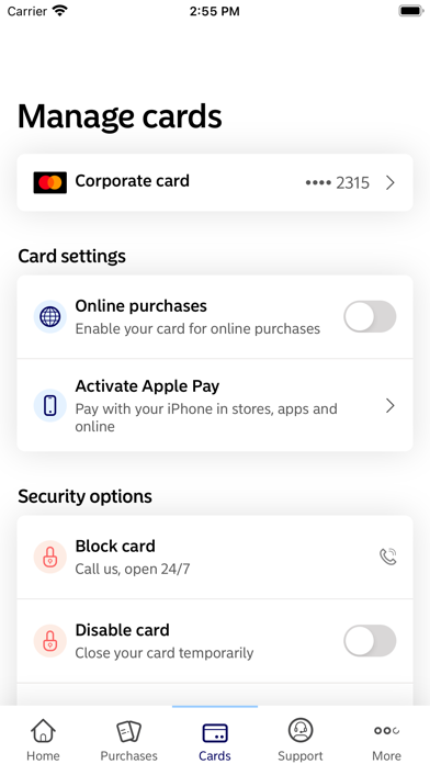 Nordea First Card Screenshot