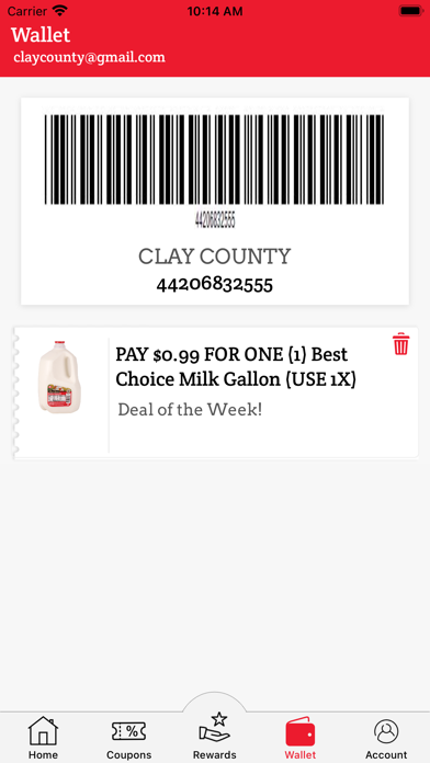 Clay County PW Rewards Screenshot
