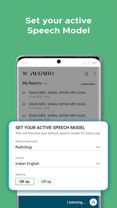 Augnito: Medical Dictation App Screenshot