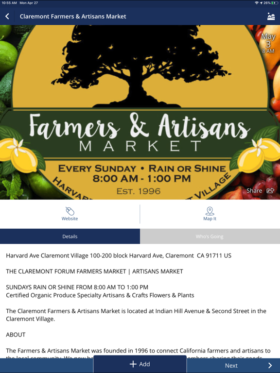 Discover Claremont iPad screenshot 10 - Travel app