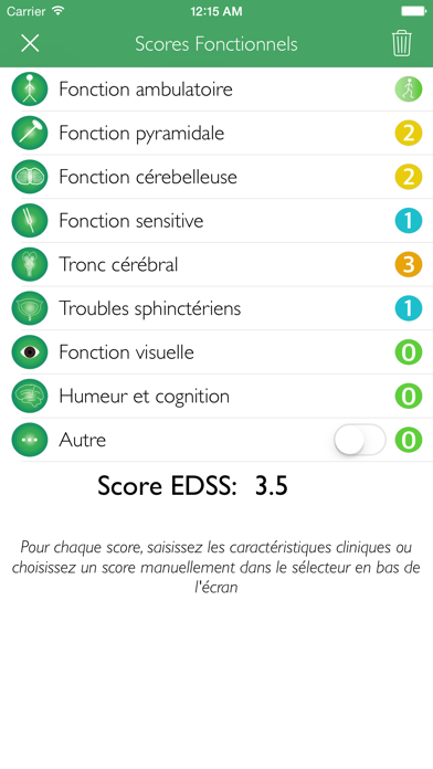 Screenshot #2 pour Score EDSS facile