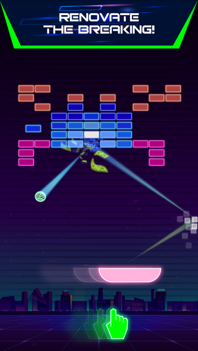 Neon brick breaker screenshot 1