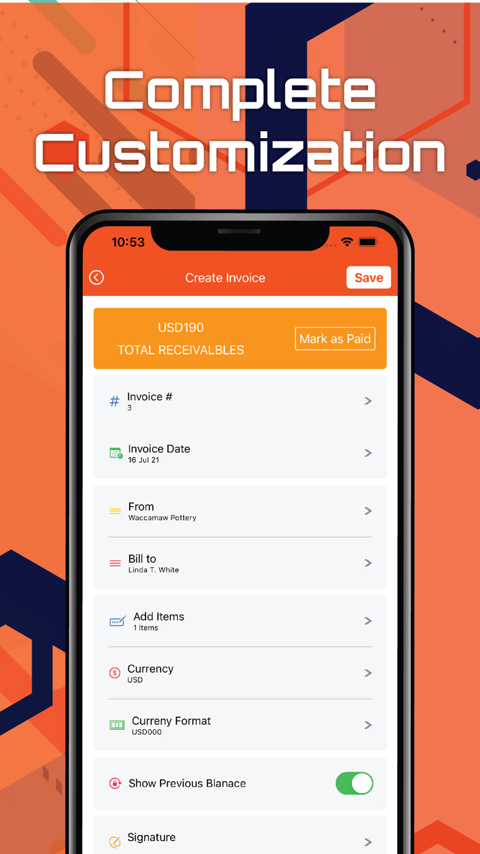Invoice Maker and Receipt app