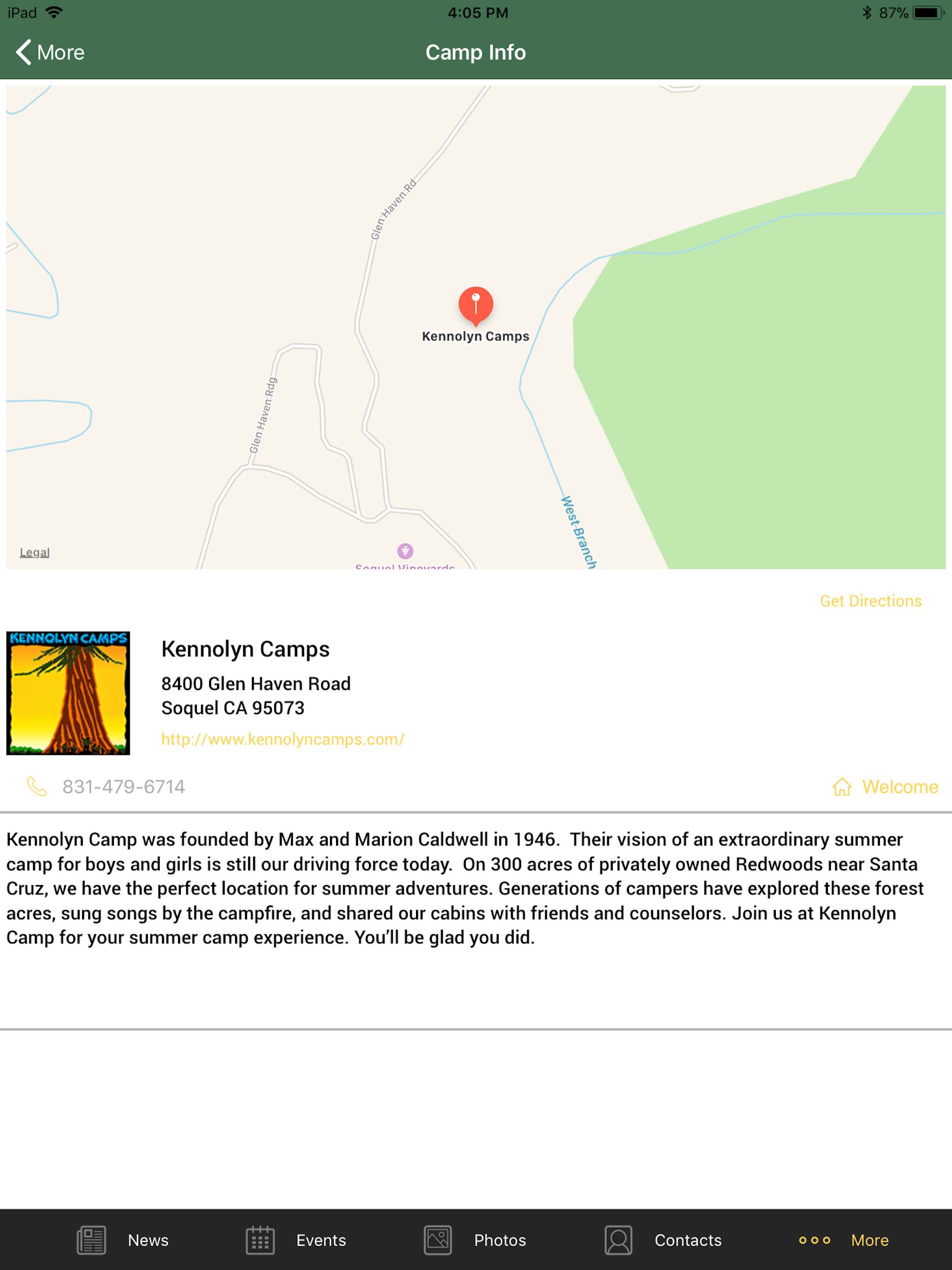 Kennolyn Camps App