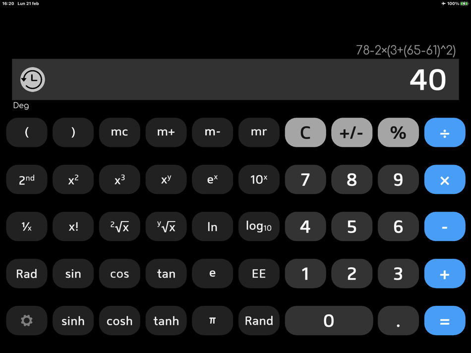 #1. Calculator Pro 100% (iOS) 由: Fabio Giuliani